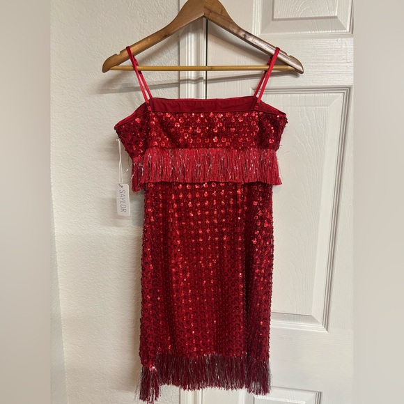 SAYLOR Caitriona Mini Dress in Ruby Size S - Picture 3 of 8